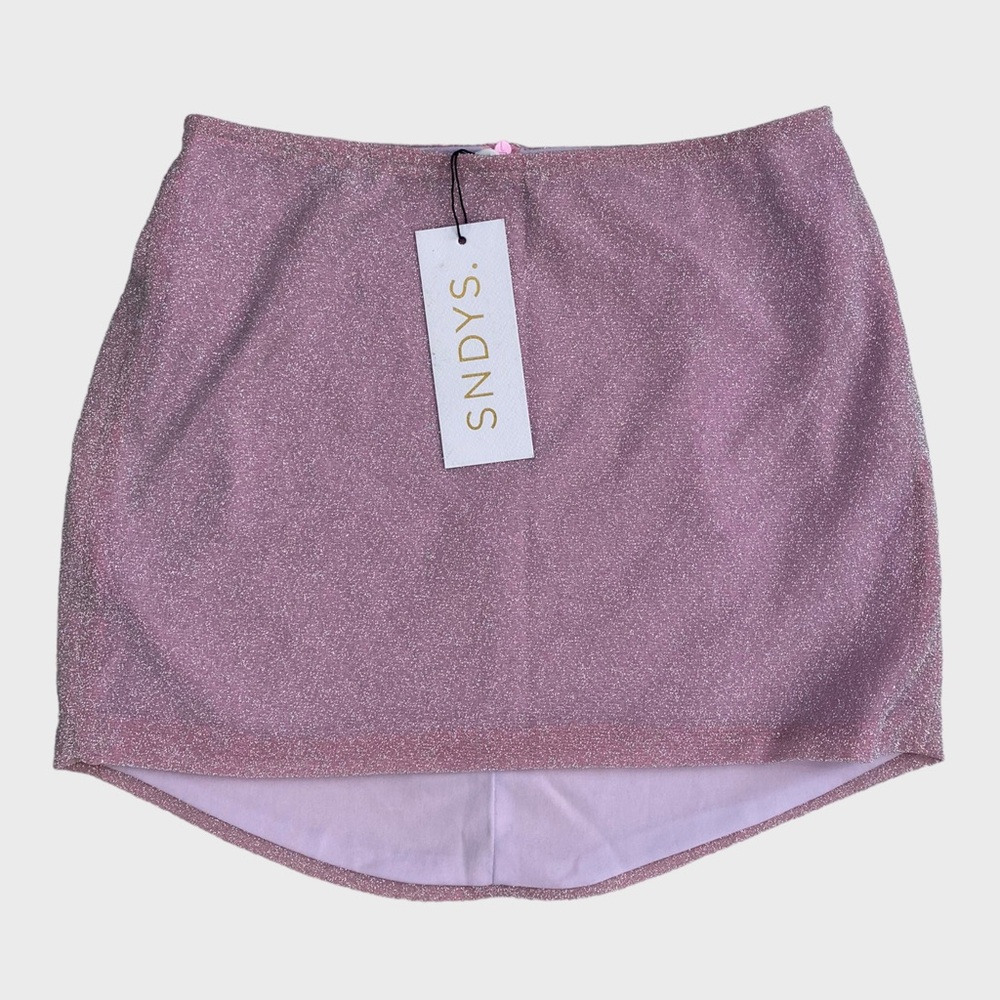 SNDYS Purple Sparkle Paris Mini Skirt NWT Size Medium US 6